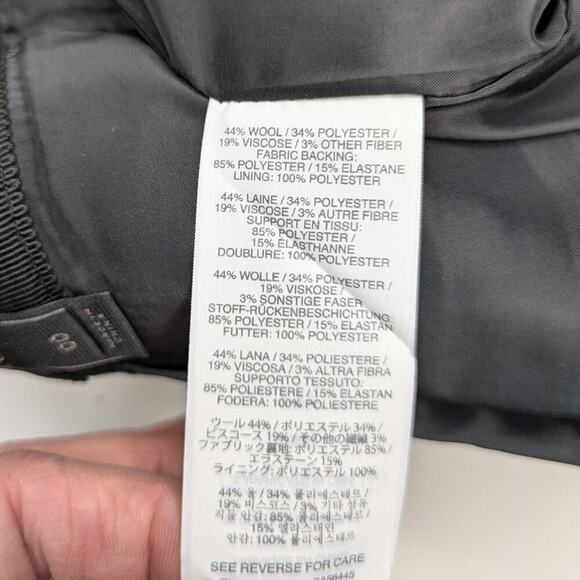 J. Crew gray wool blend faux wrap sequined mini skirt holiday back zip size 00 - Picture 7 of 9